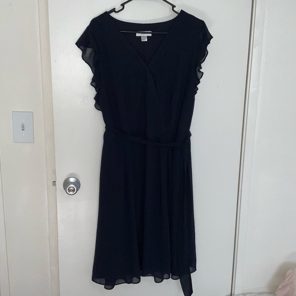 CJ Banks Navy Blue MIDI Dress